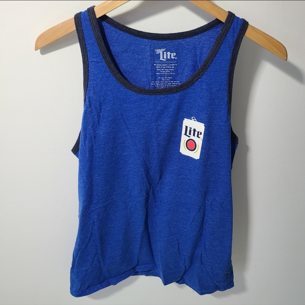 Miller Lite beer can mens large tank top muscle shirt - Picture 2 of 4